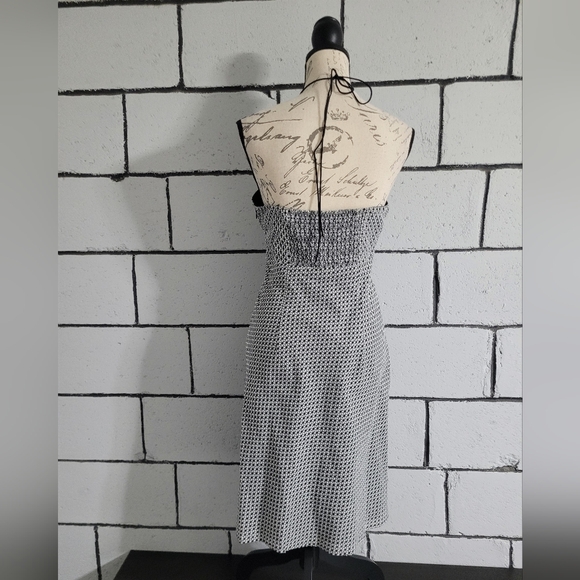 BUNDLE SALE! LOFT Strapless Black & White Patterned Summer Dress Sz 10P - Picture 4 of 6